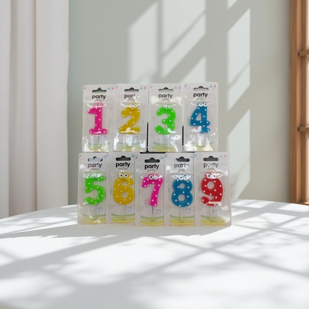 Colorful eyes, digital candles, birthday party candles, warm, romantic and cute decoration