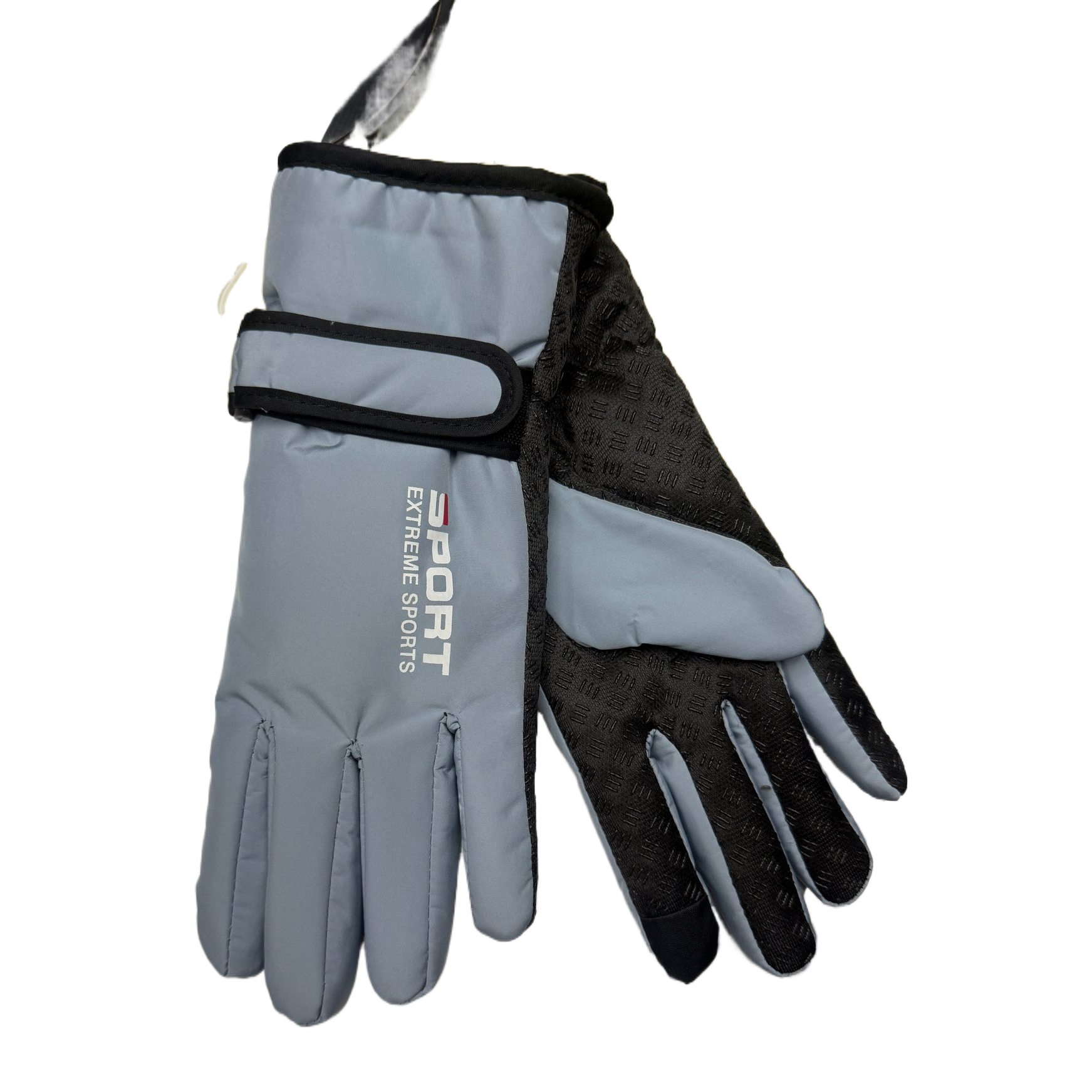 The grey and black spliced cycling gloves have thickened sports protection and are wear-resistant Item Picture