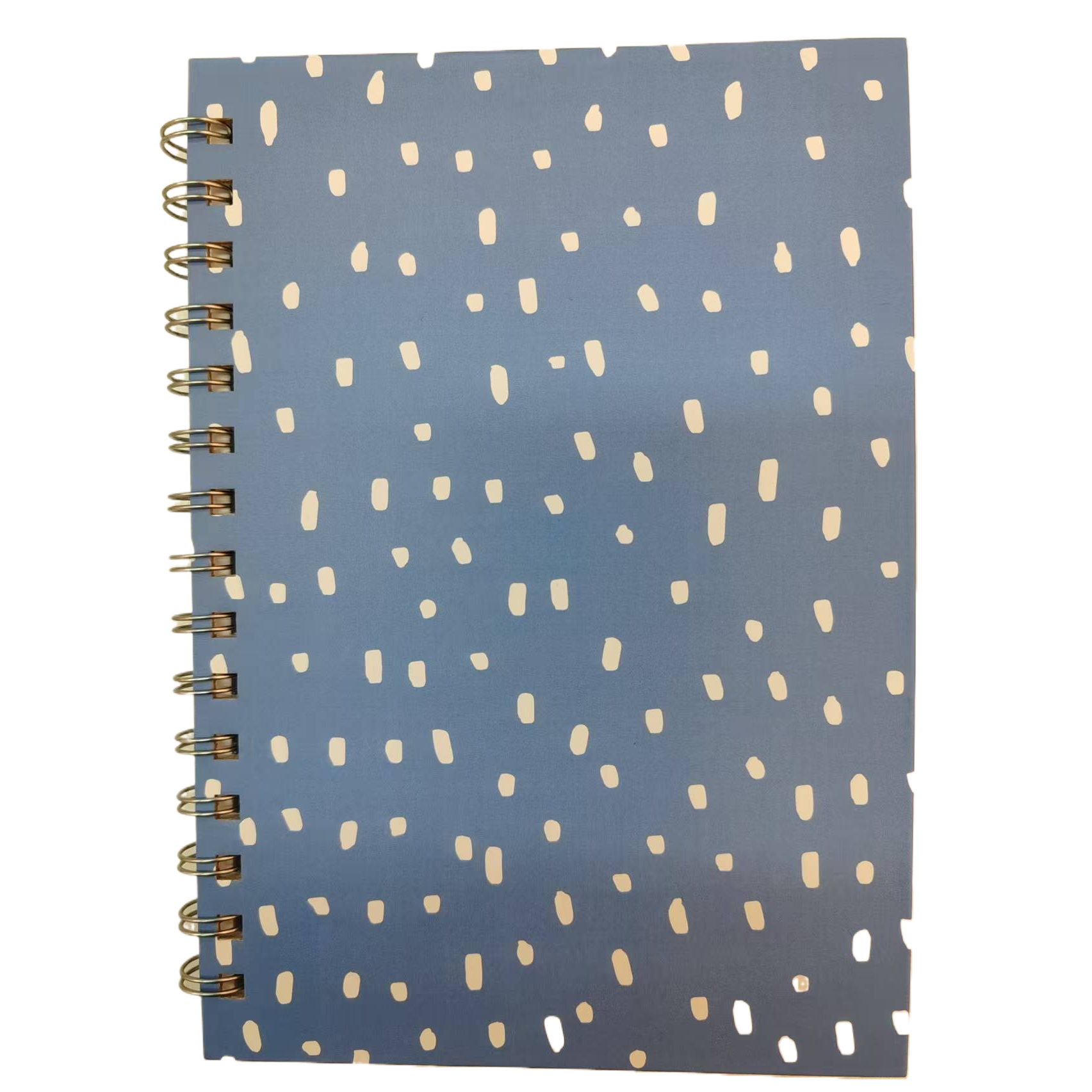 Donghu Paper Products A5 Korean-style milk blue spotted coil, Haze Blue Irregular polka dot coil, Fresh blue and white notebook Item Picture