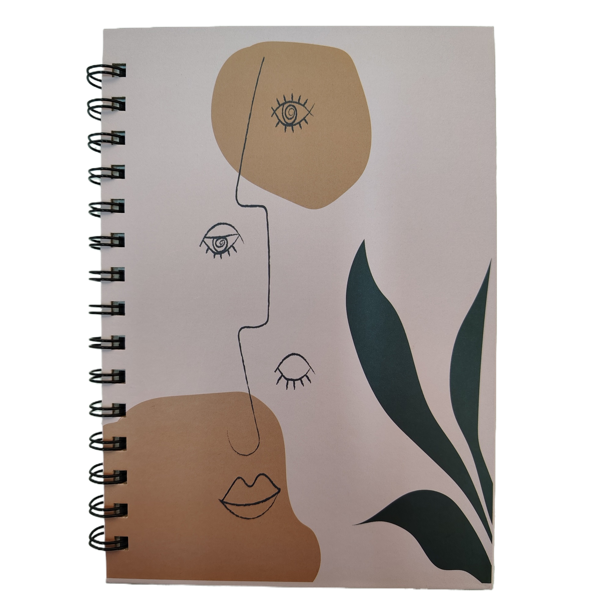 Donghu Paper Products A5 Morandi color series Abstract Face Coil, artistic profile line notebook, student portable note-taking notebook Item Picture
