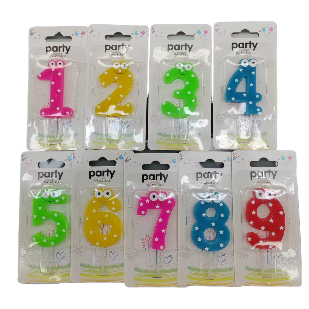 Colorful eyes, digital candles, birthday party candles, warm, romantic and cute decoration Item Picture