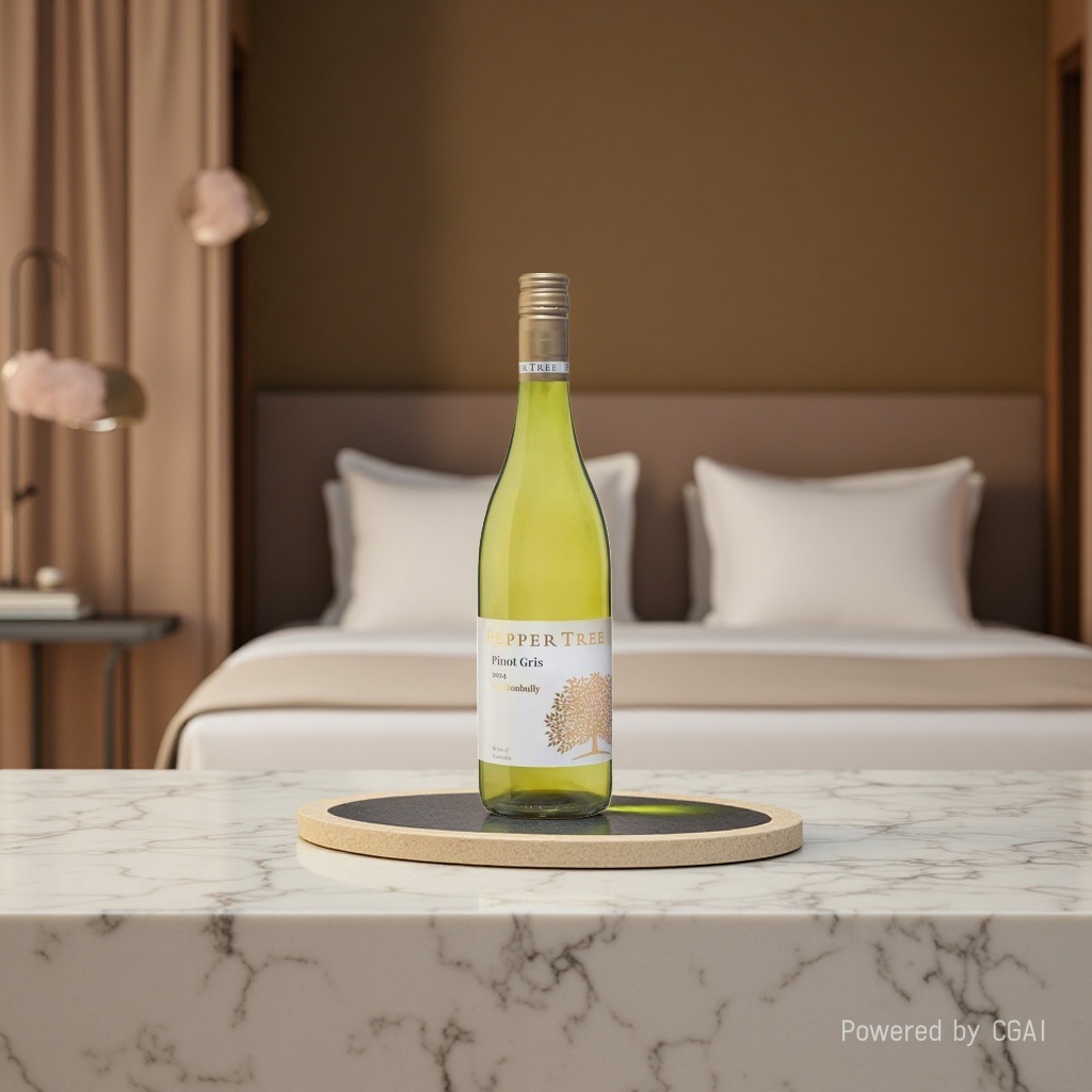 The Pinot Gris dry white wine from the Pepper Tree Estate in the Ratonbury region of Australia is rich in fruit flavors, balanced in taste, with a hint of spices and a long aftertaste.