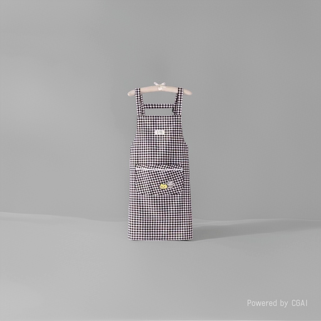 Household apron with wide sleeves, oil-resistant and dirt-resistant, large-sized adjustable apron for home kitchen use Specification image