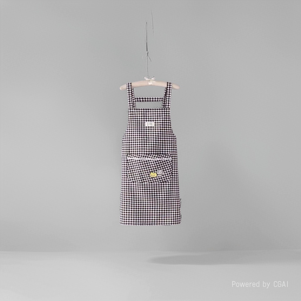 Household apron with wide sleeves, oil-resistant and dirt-resistant, large-sized adjustable apron for home kitchen use details Picture