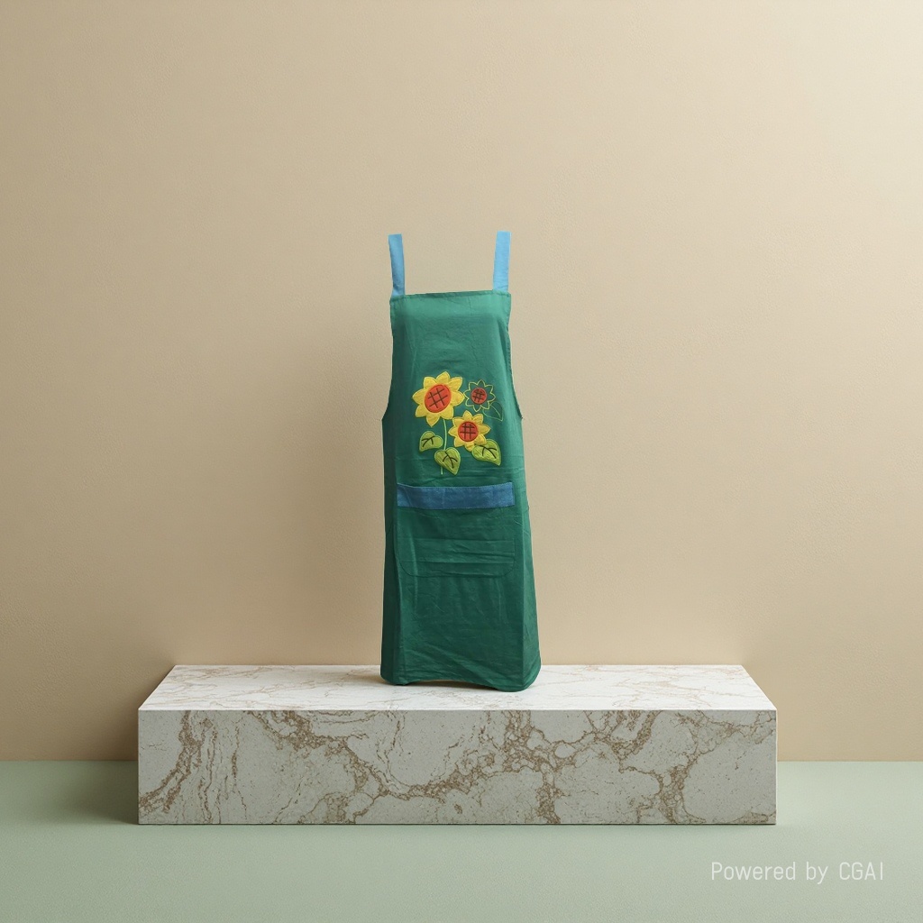 Korean-style embroidered household H-shaped shoulder strap apron, stain-proof and dust-proof, washable large baking corset details Picture