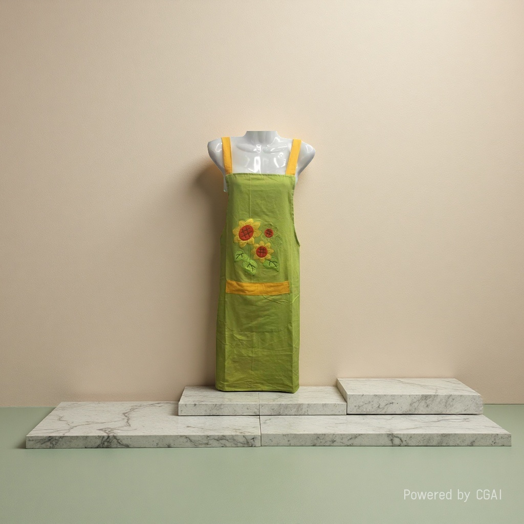 Korean-style embroidered household H-shaped shoulder strap apron, stain-proof and dust-proof, washable large baking corset Application Scenario