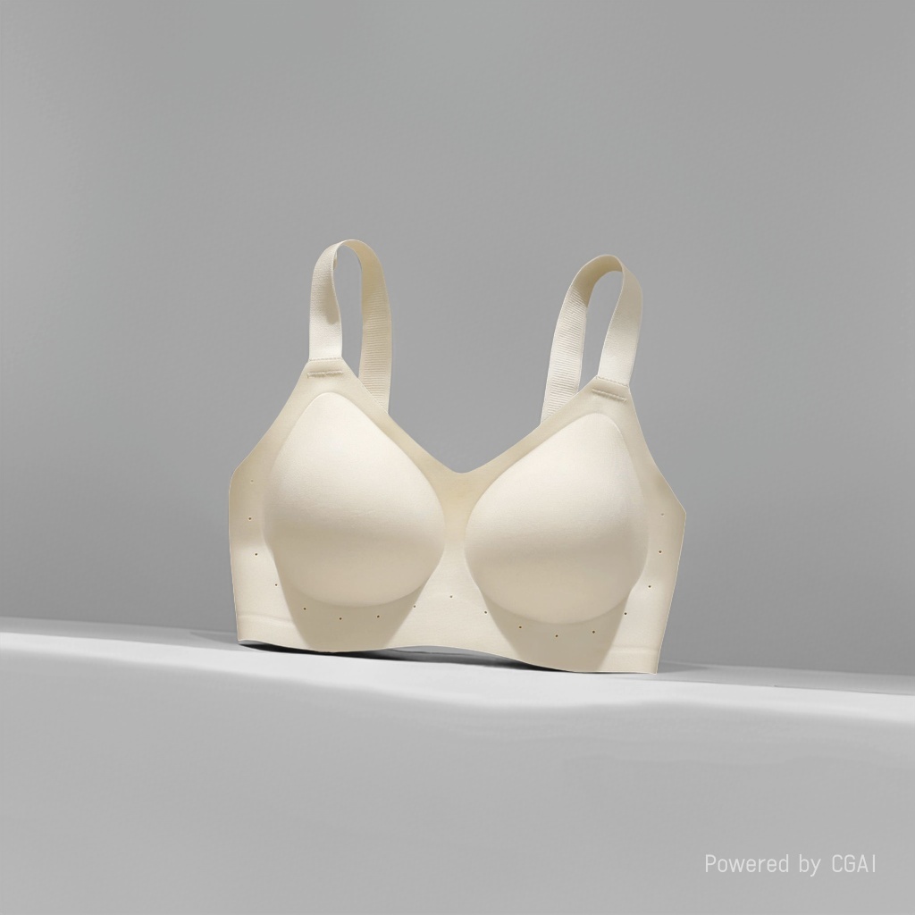 The cream-colored bras without underwire are comfortable, breathable, soft and provide support for daily wear