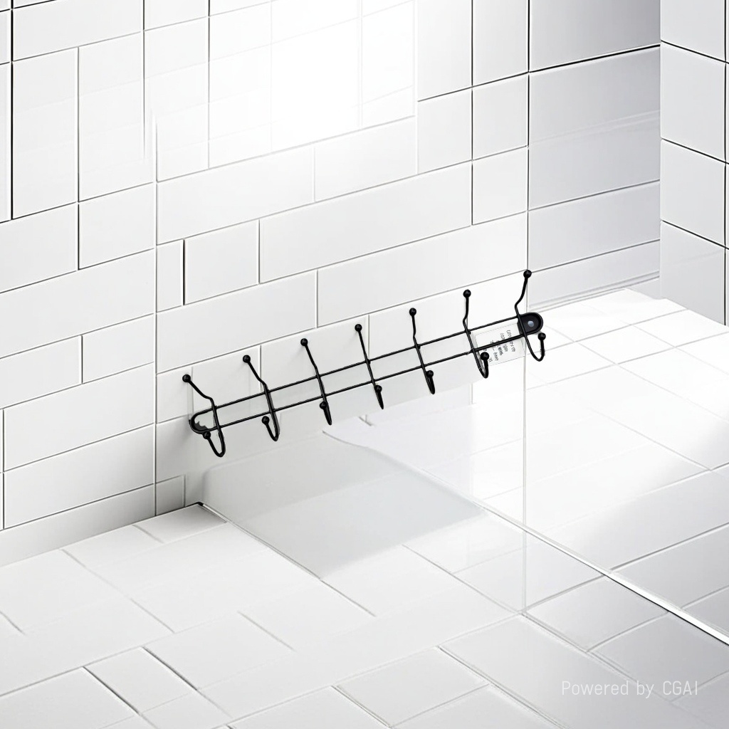 黑色金属厨卫挂钩架强力承重防锈耐用产品图