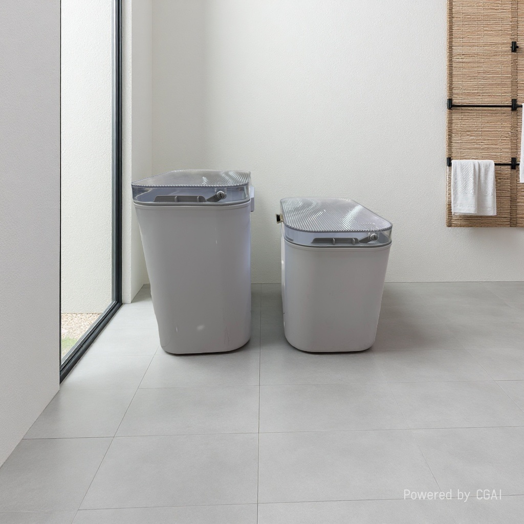 The household trash can has a large capacity and can cover the garbage basket. It can be used in plastic buckets for the living room, kitchen and bathroom Specification image