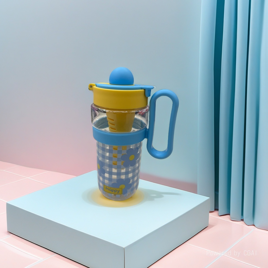 水杯/水杯儿童斜跨卡通/塑料儿童水杯/水杯塑料/迪士尼水杯细节图