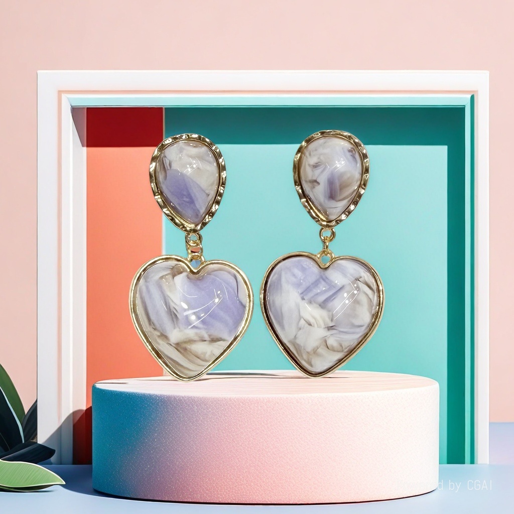 Acetic acid 3D stereoscopic beads Spring and Summer simple women's earrings and earrings accessories, elegant and simple style 165508349 details Picture