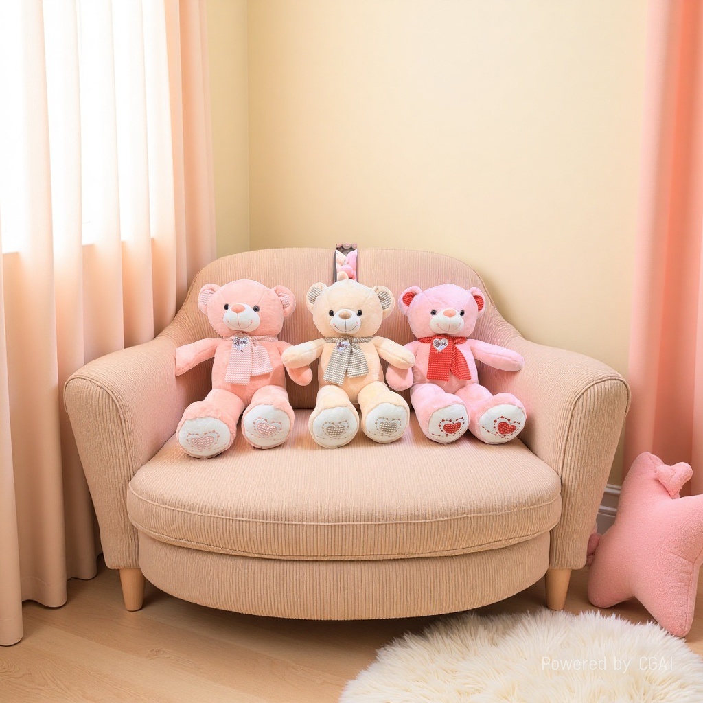 love围巾熊毛绒玩具可爱柔软儿童抱枕礼物细节图