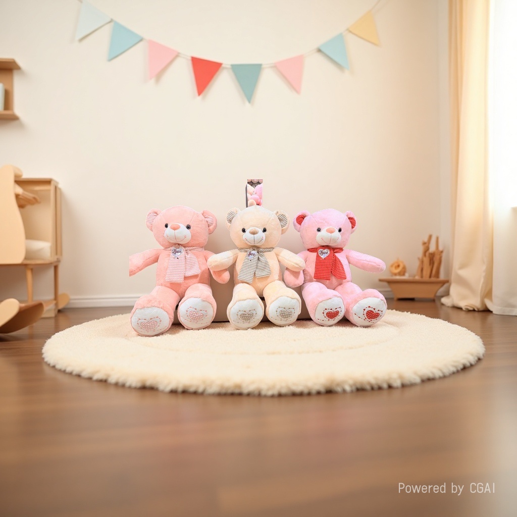 love围巾熊毛绒玩具可爱柔软儿童抱枕礼物产品图