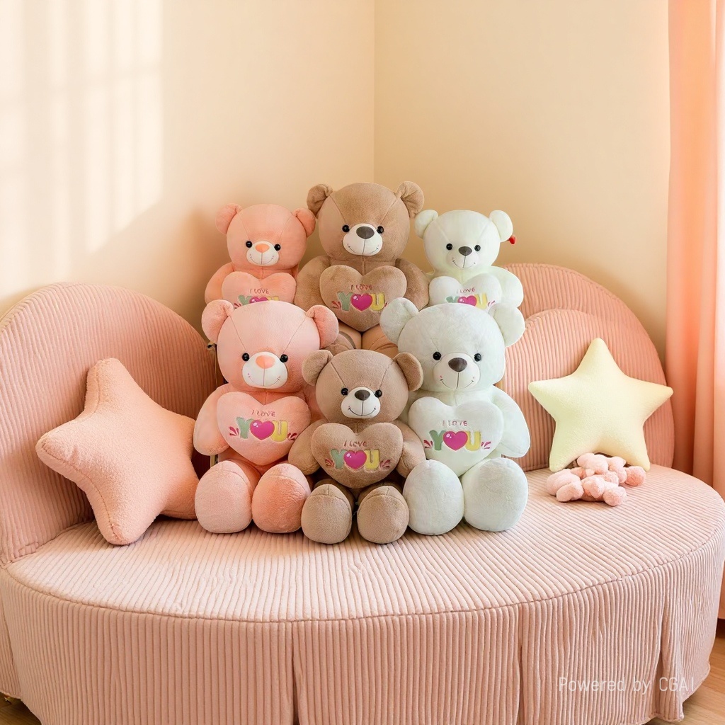 YOU抱心熊可爱玩偶娃娃柔软抱枕儿童礼物细节图