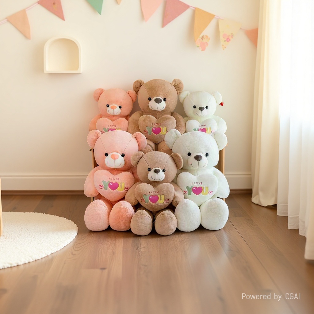 YOU抱心熊可爱玩偶娃娃柔软抱枕儿童礼物产品图