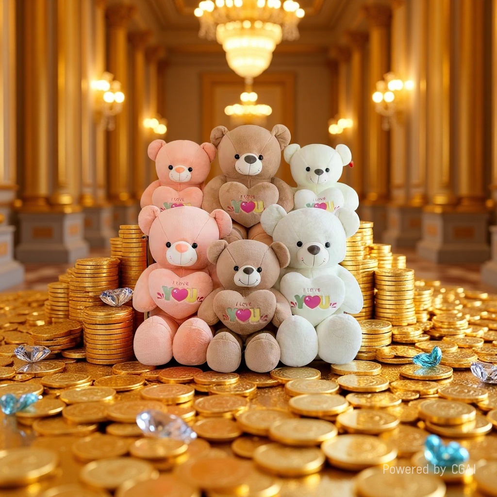 毛绒公仔、玩偶、娃娃实物图