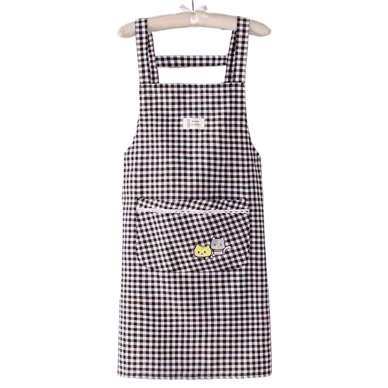 Household apron with wide sleeves, oil-resistant and dirt-resistant, large-sized adjustable apron for home kitchen use Item Picture