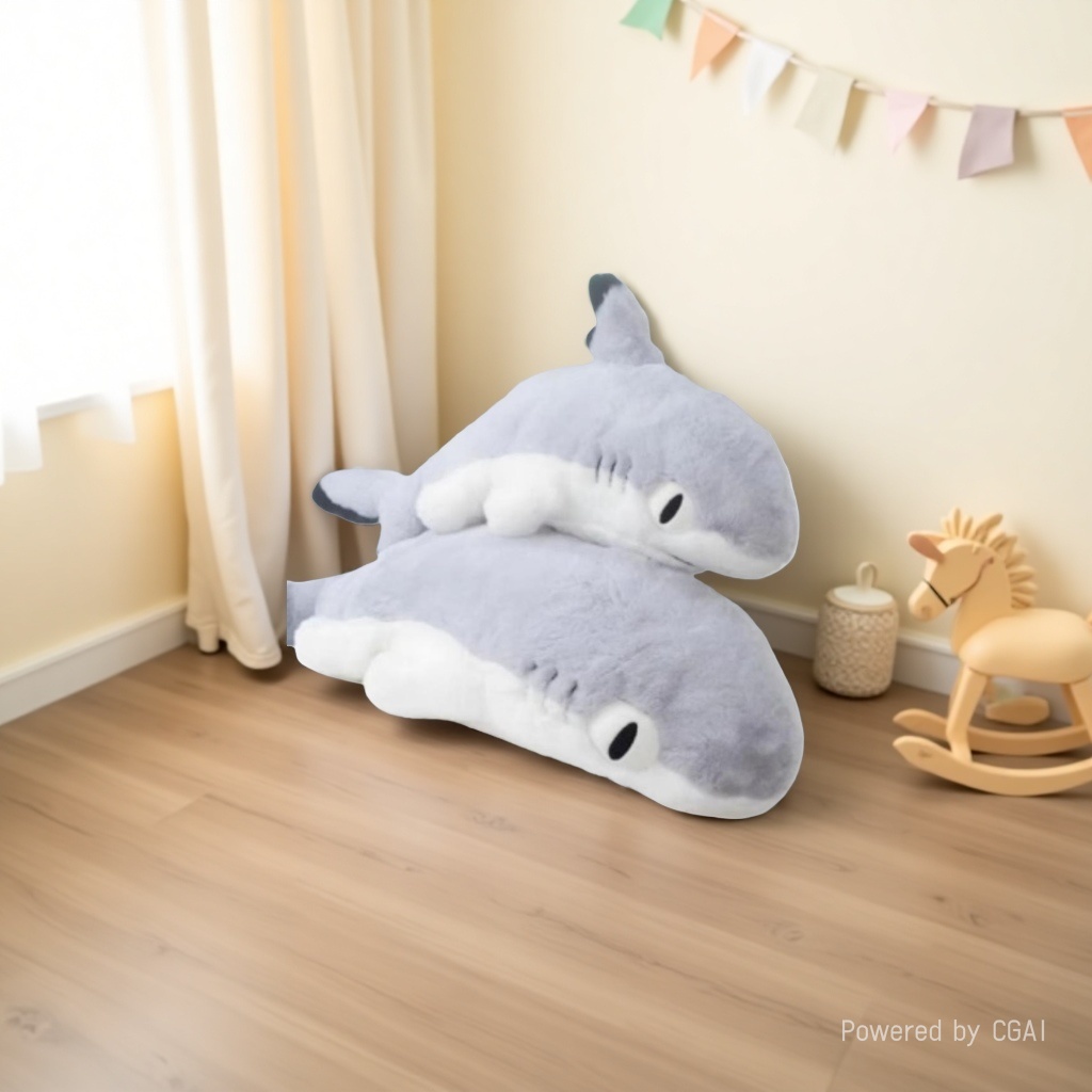 鲨鱼猫毛绒公仔可爱玩偶娃娃柔软抱枕儿童礼物产品图
