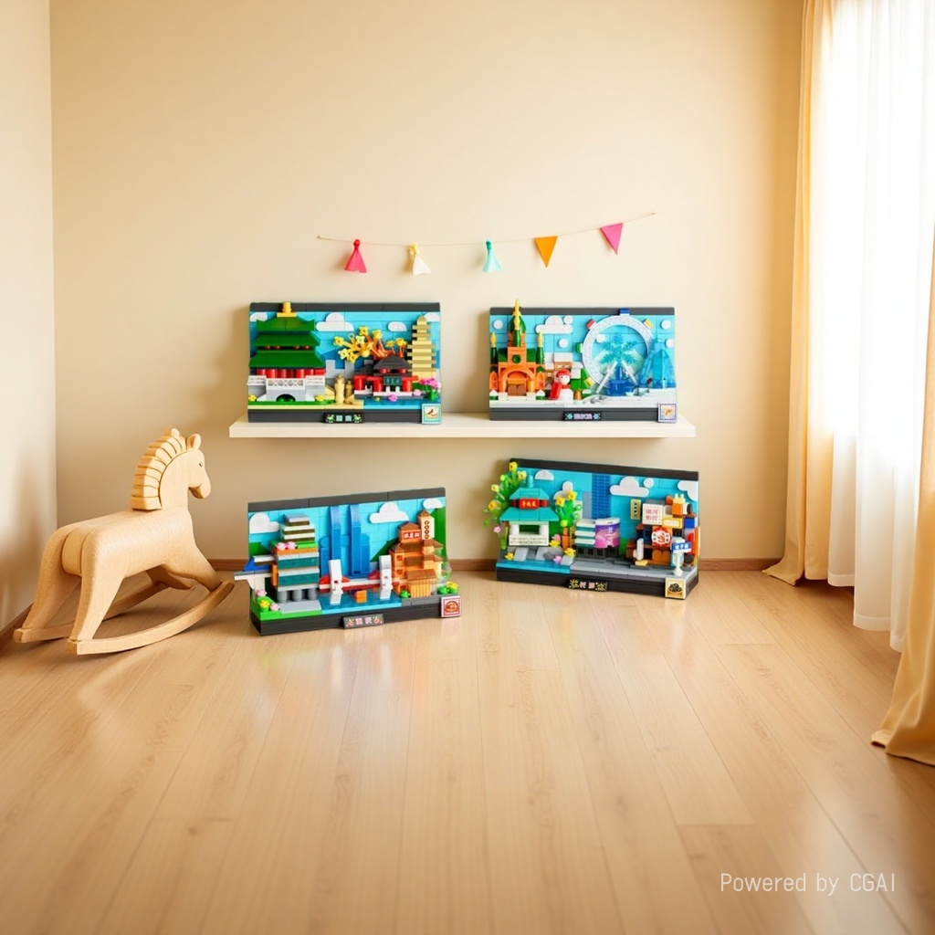 Xinle Xin51016 (4 pieces in a box) City postcards Specification image