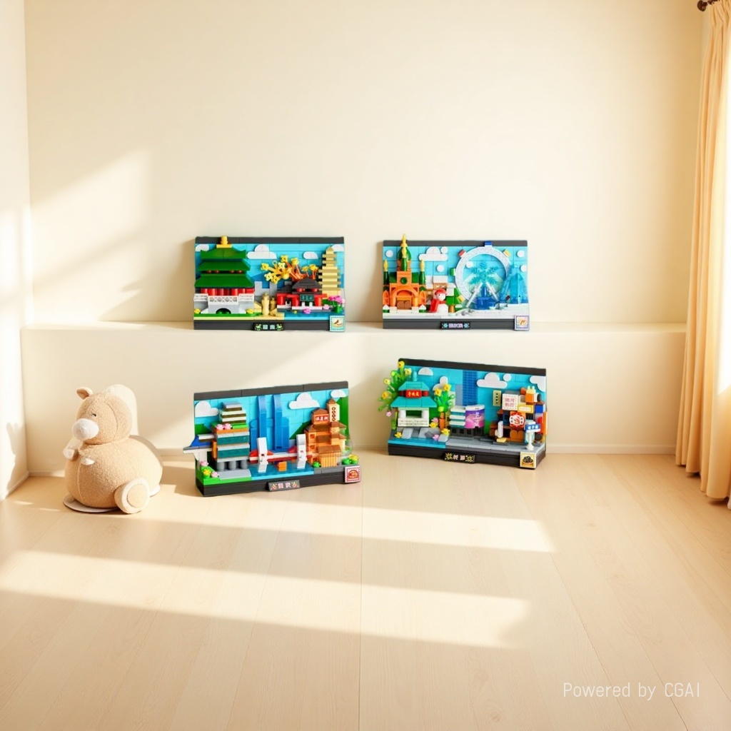 Xinle Xin51016 (4 pieces in a box) City postcards Application Scenario
