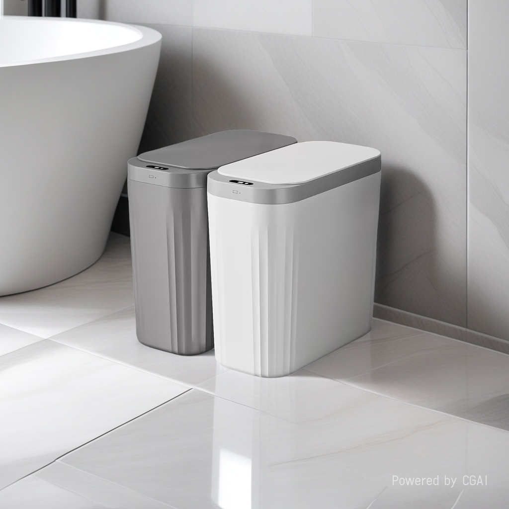 智能小户型垃圾桶家用大容量可折叠垃圾篓30升防异味静音收纳盒产品图