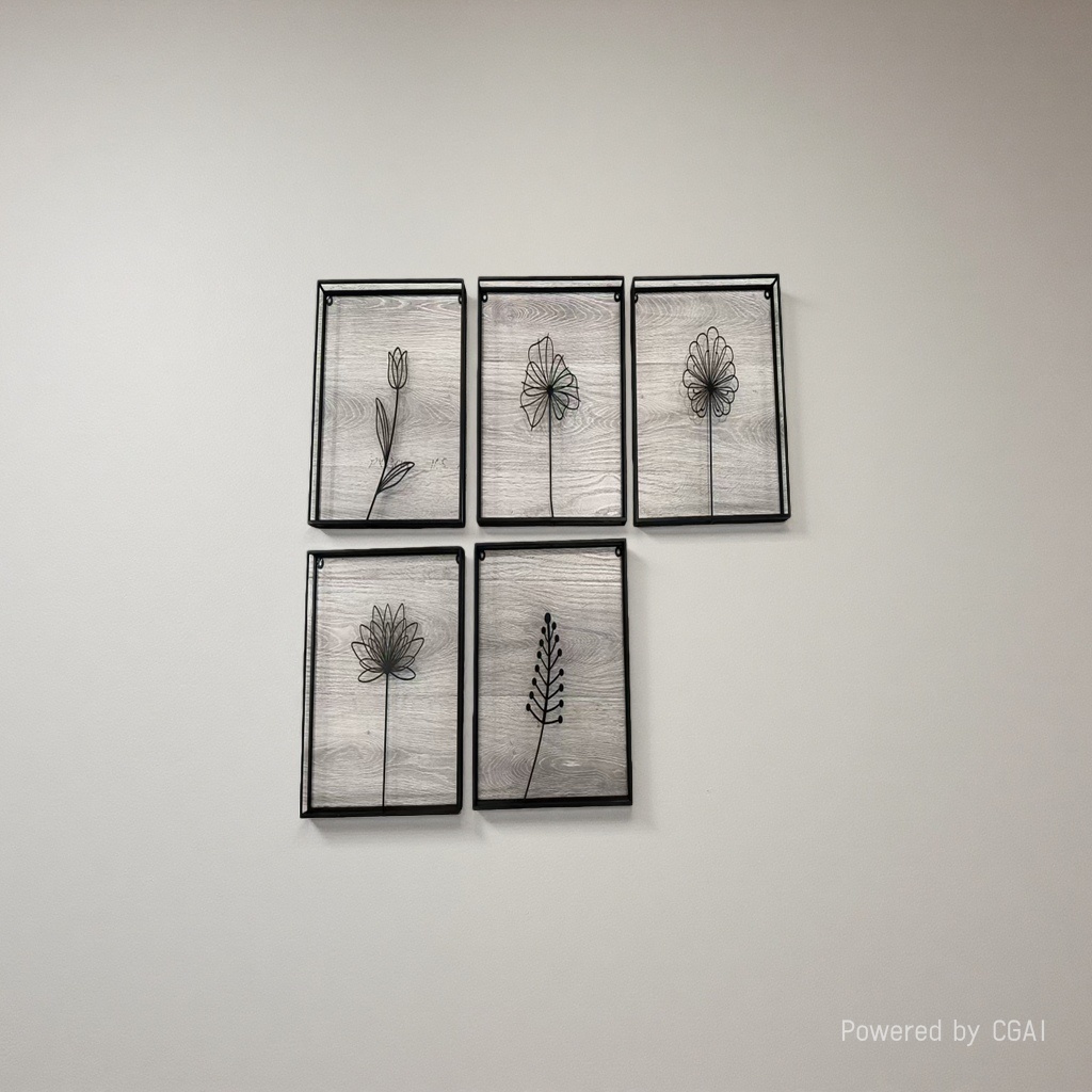 金属线艺花卉装饰画金属工艺品 3D立体艺术摆件客厅装饰画挂画