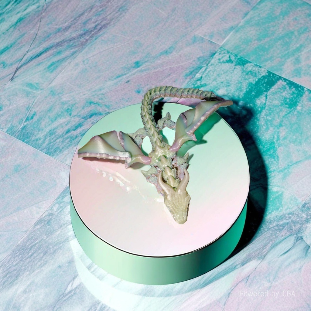 3D打印玩具卡通动物玩具夜光翼龙网红创意摆件