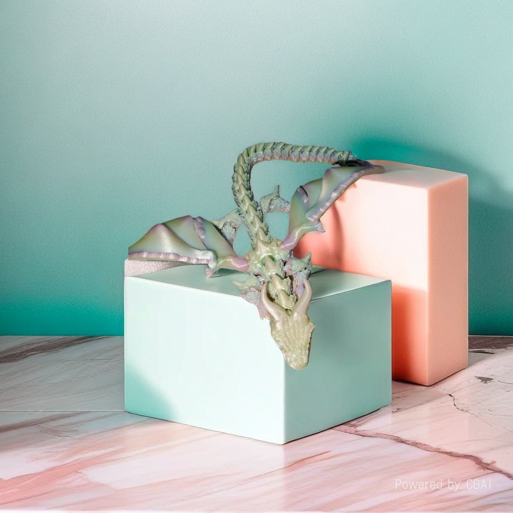 3D打印玩具卡通动物玩具夜光翼龙网红创意摆件产品图