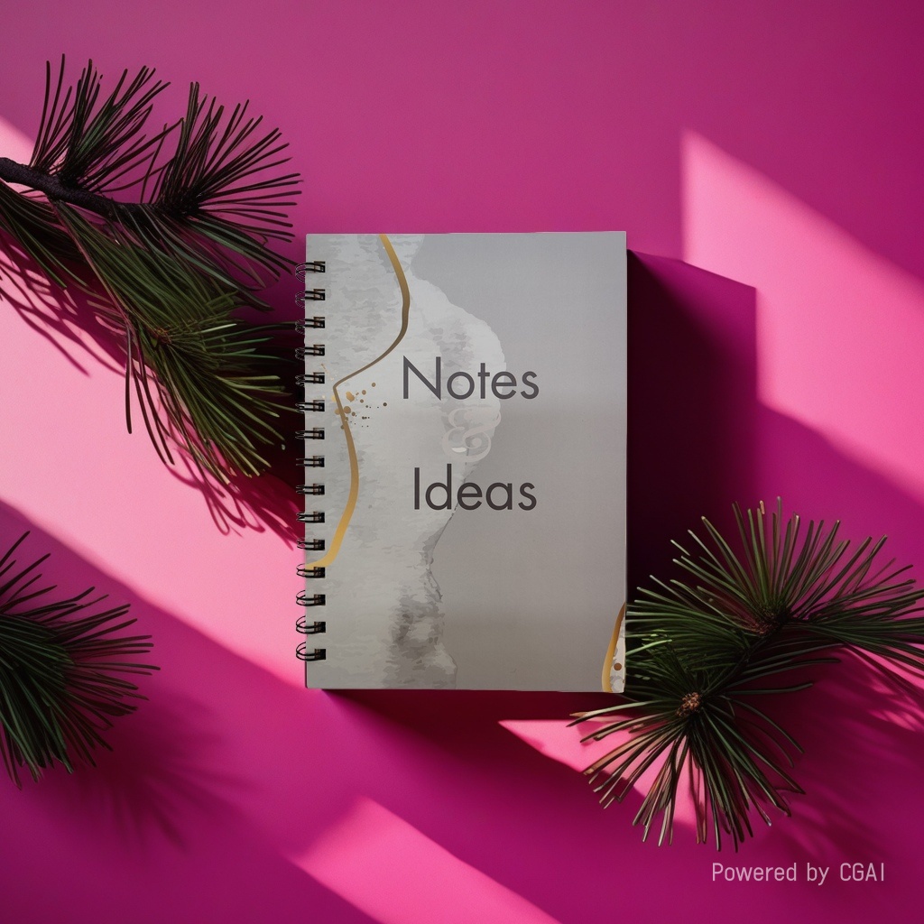 Donghu Paper Products A5 Light Luxury Ink-wash Gold Pattern Coil Notebook, simple business office notebook, student classroom record book Specification image