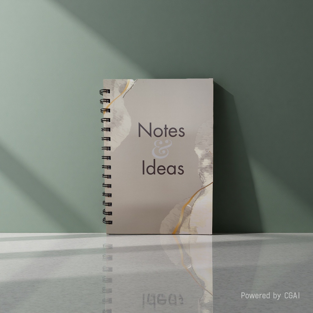 Donghu Paper Products A5 High-end Khaki Coil Book! Notes & Ideas light luxury gold pattern design, a notebook that is suitable for both office work and study Application Scenario
