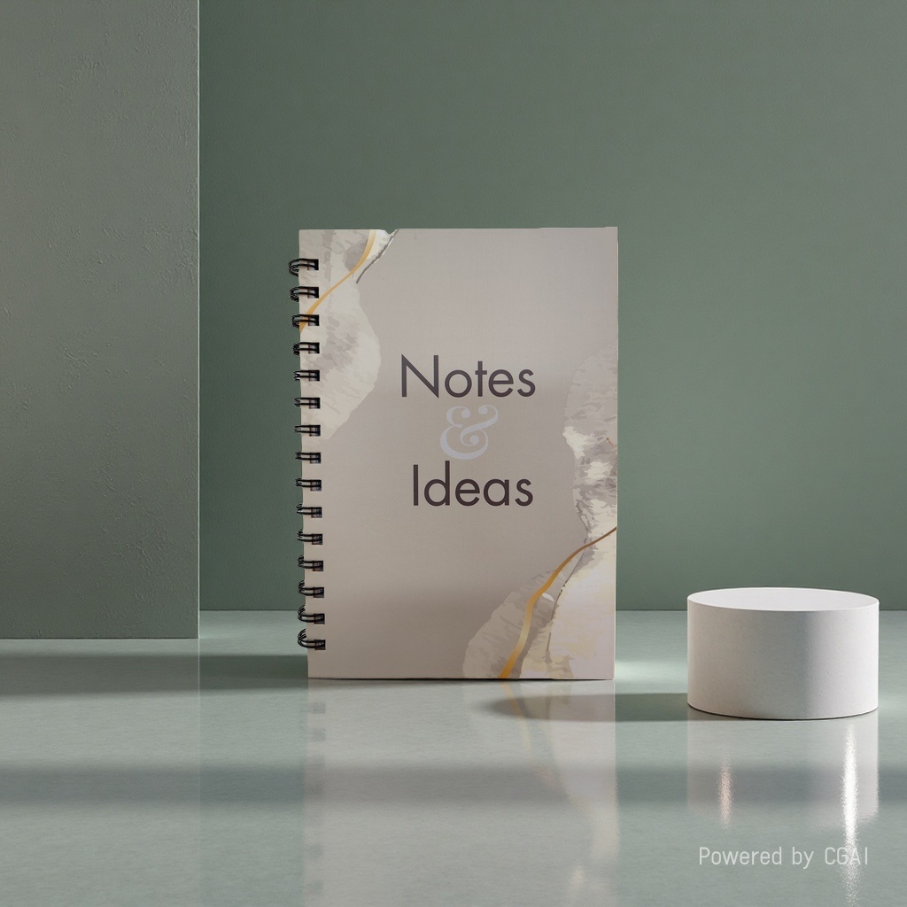Donghu Paper Products A5 High-end Khaki Coil Book! Notes & Ideas light luxury gold pattern design, a notebook that is suitable for both office work and study