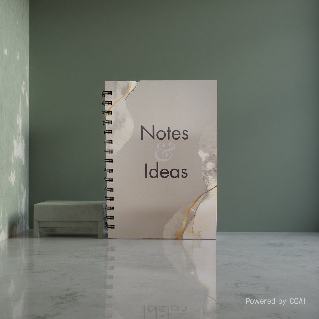 Donghu Paper Products A5 High-end Khaki Coil Book! Notes & Ideas light luxury gold pattern design, a notebook that is suitable for both office work and study Specification image
