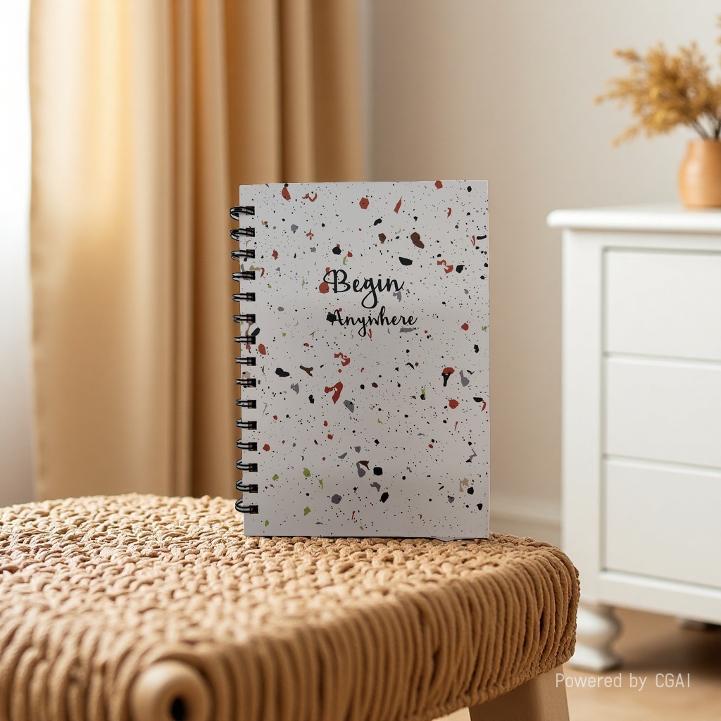 Donghu Paper Products A5 Creative Terrazzo Texture Coil Notebook is a must-have for students with a high level of appearance Specification image