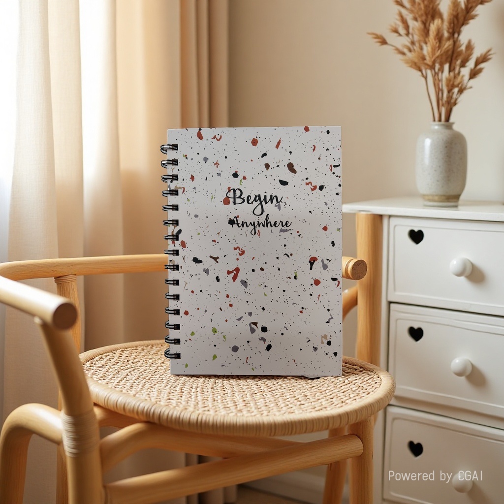 Donghu Paper Products A5 Creative Terrazzo Texture Coil Notebook is a must-have for students with a high level of appearance details Picture