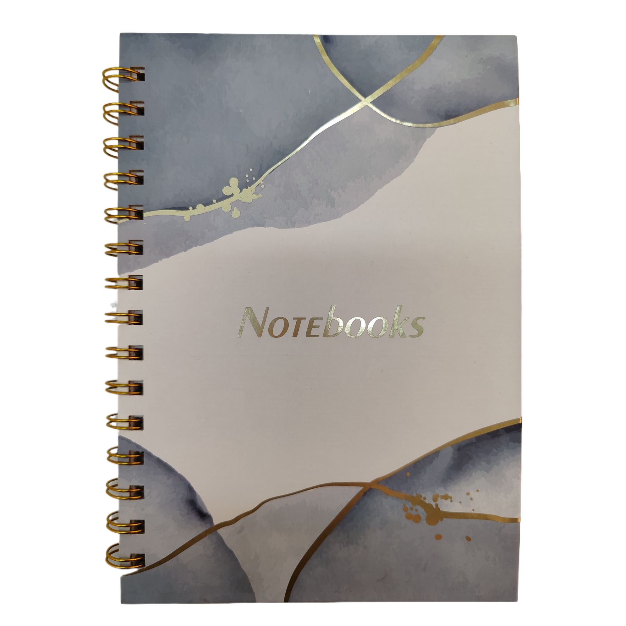 Donghu Paper Products A5 Grey Gold Ink Hot Stamping Coil Notebook, high-end business notebook, student office notebook Item Picture