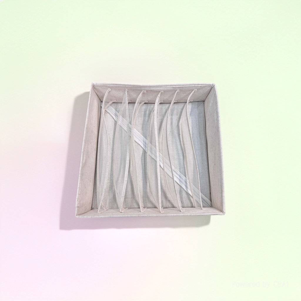 吧唧立方形透明旋转收纳盒收纳盒12格装内衣收纳篮