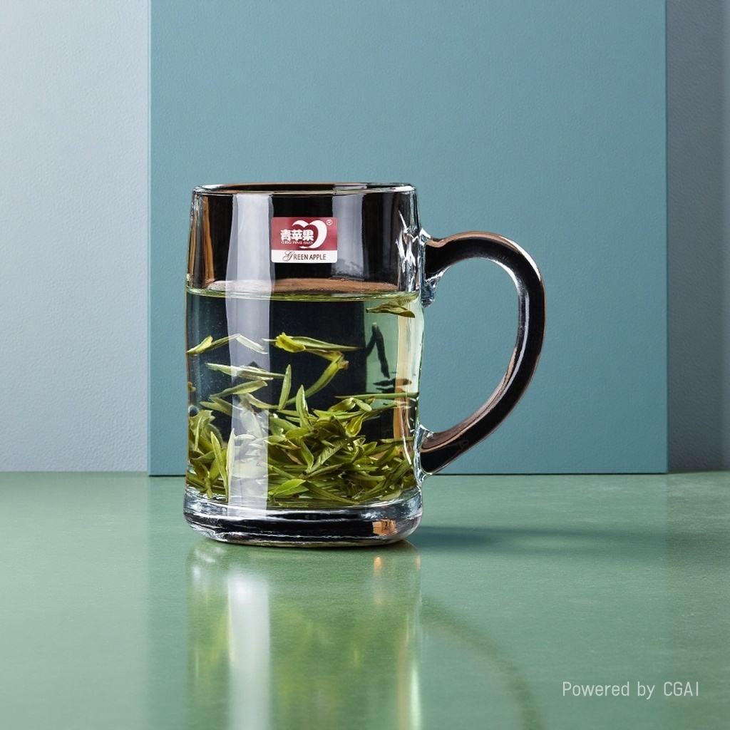 320ml圆滑杯茶杯透明杯家用杯子带把玻璃水杯105339751
