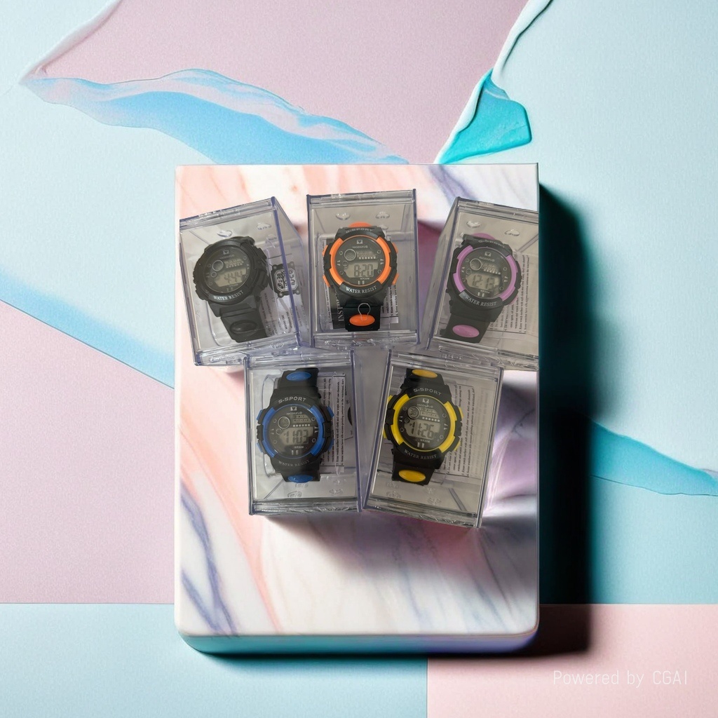 New multi-functional waterproof sports luminous electronic watch manufacturer wholesale student form transparent box 118 Specification image