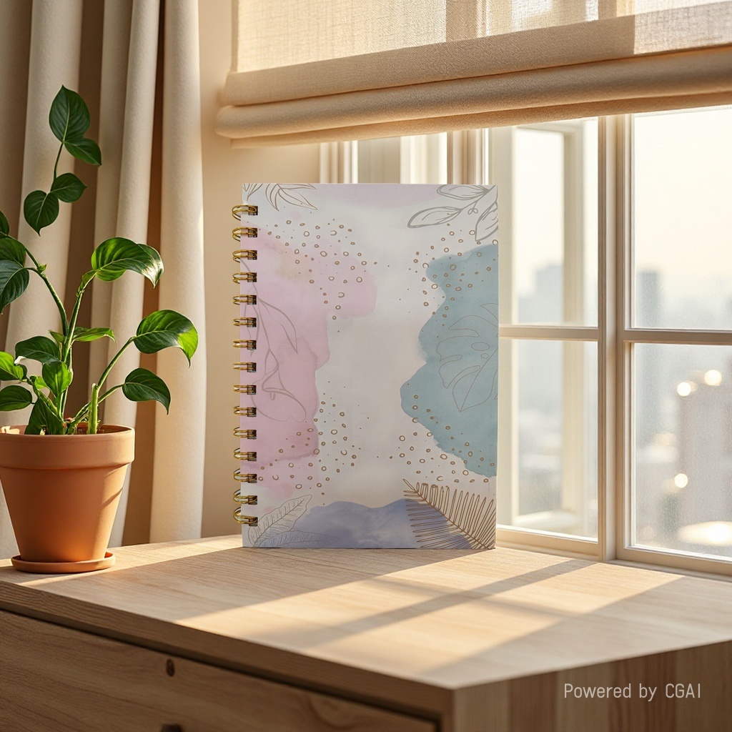 Donghu Paper Products A5 Simple watercolor Coil Notebook, office and student universal notebook stationery, high appearance level, portable notebook Specification image