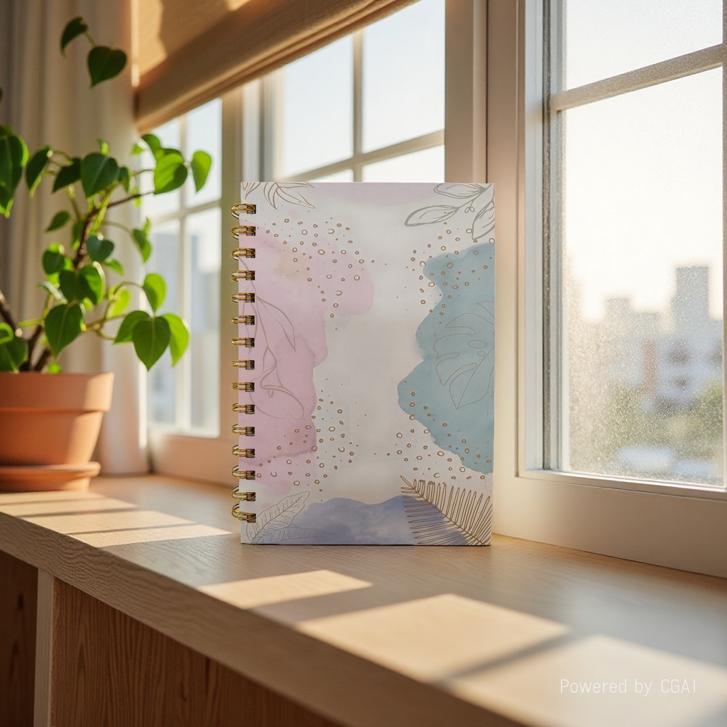 Donghu Paper Products A5 Simple watercolor Coil Notebook, office and student universal notebook stationery, high appearance level, portable notebook Application Scenario