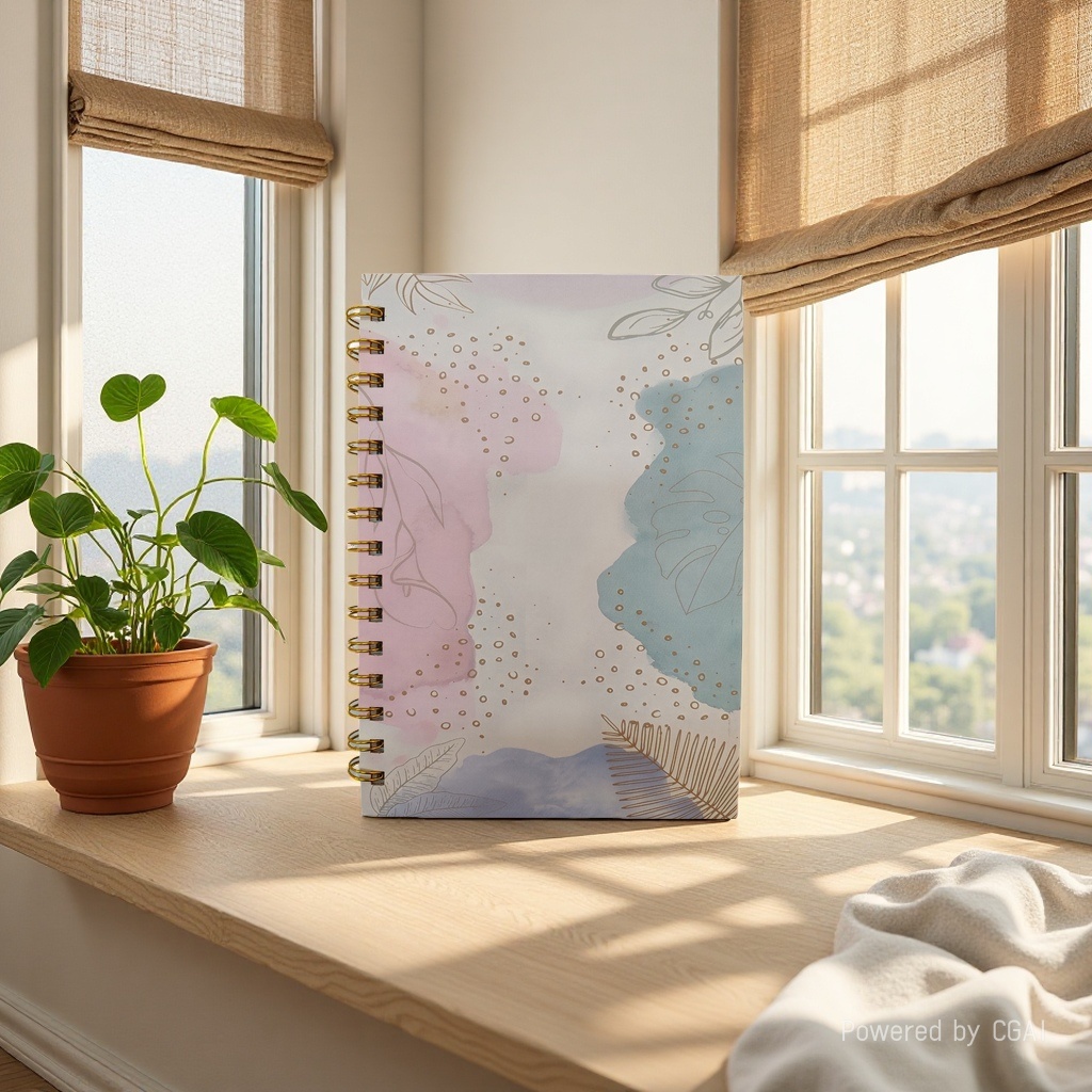 Donghu Paper Products A5 Simple watercolor Coil Notebook, office and student universal notebook stationery, high appearance level, portable notebook
