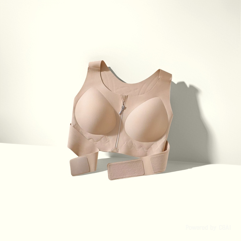 Front zipper double-pull sports underwear pic 3