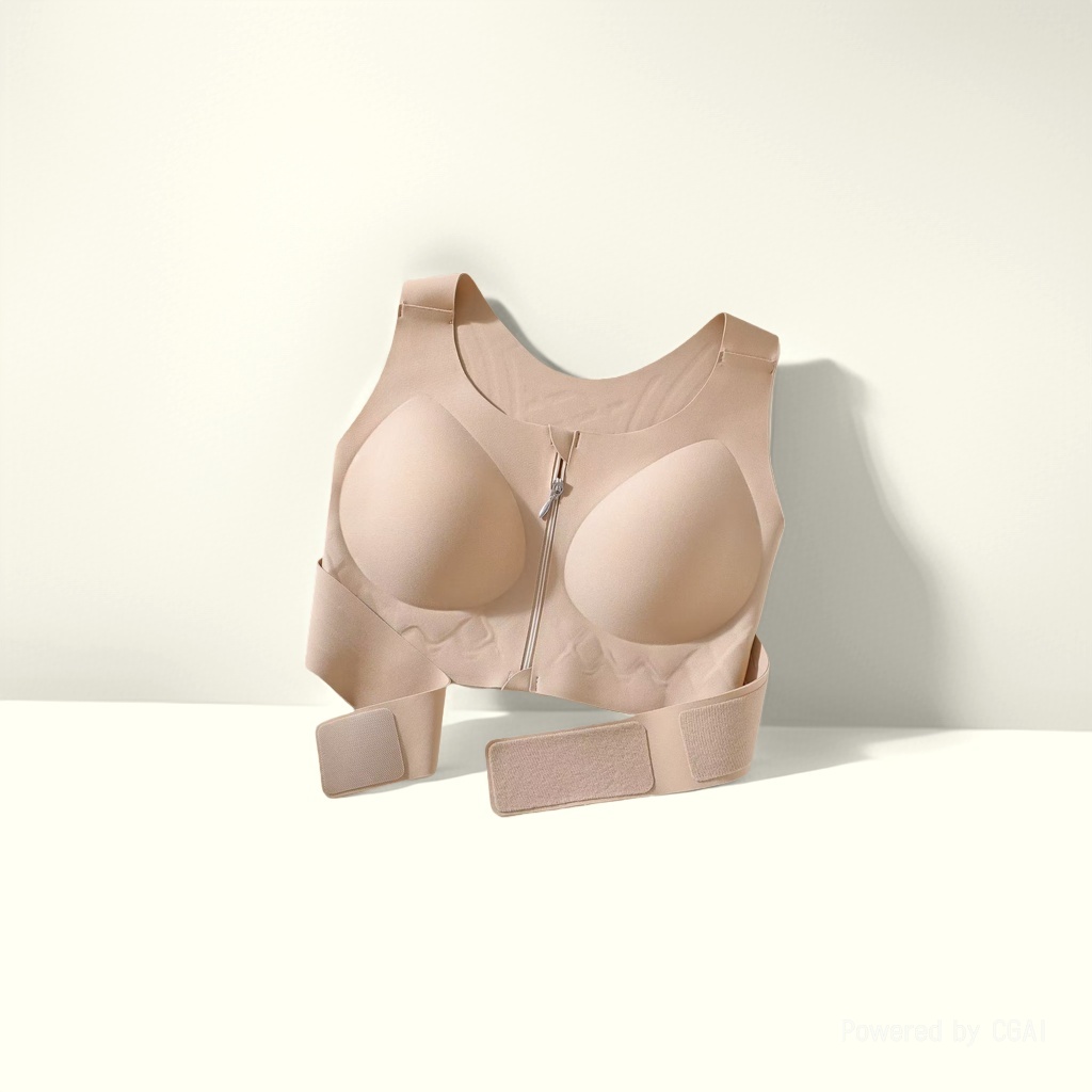 Front zipper double-pull sports underwear details Picture