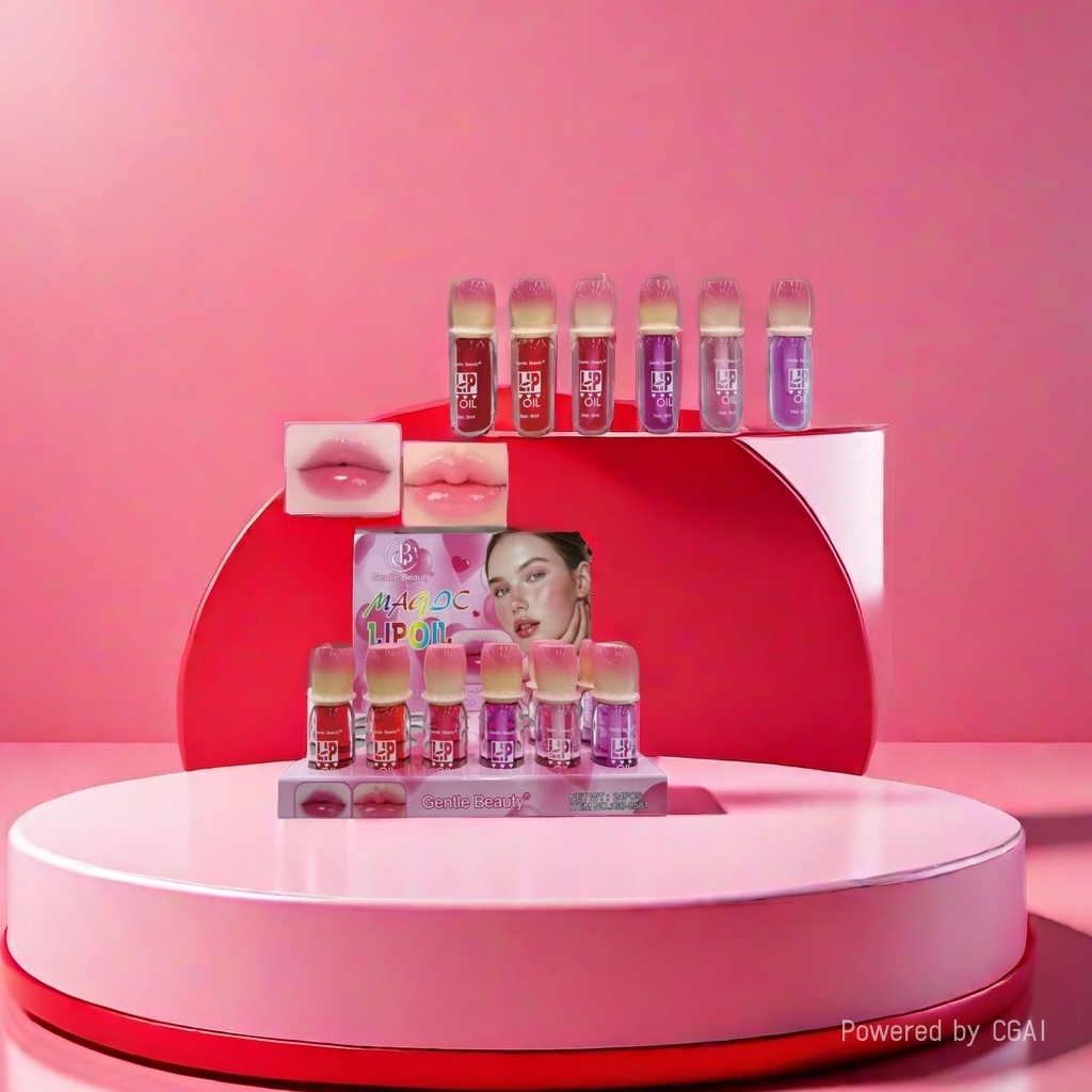 Gentle Beauty Magic Lip Oil Lip essential Oil Set Beauty product Display Cross-border Beauty Application Scenario
