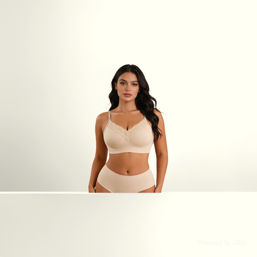 Lace jelly soft support bra pic 2