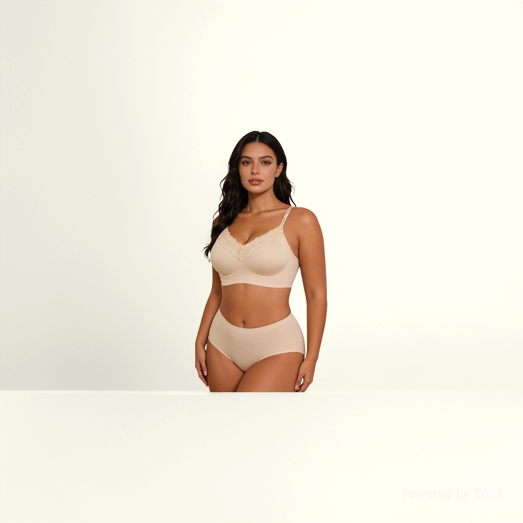 Lace jelly soft support bra pic 4