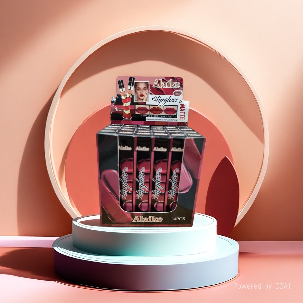 Alaike matte 5-section lip gloss 24-color set, a new favorite in fashion and beauty, fully showcases charming appeal. details Picture