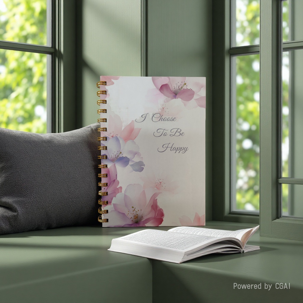 Donghu Paper Products A5 Pink and Purple Gradient Floral Coil Notebook, Fresh floral coil Notebook, Portable notebook, High appearance level planner Application Scenario