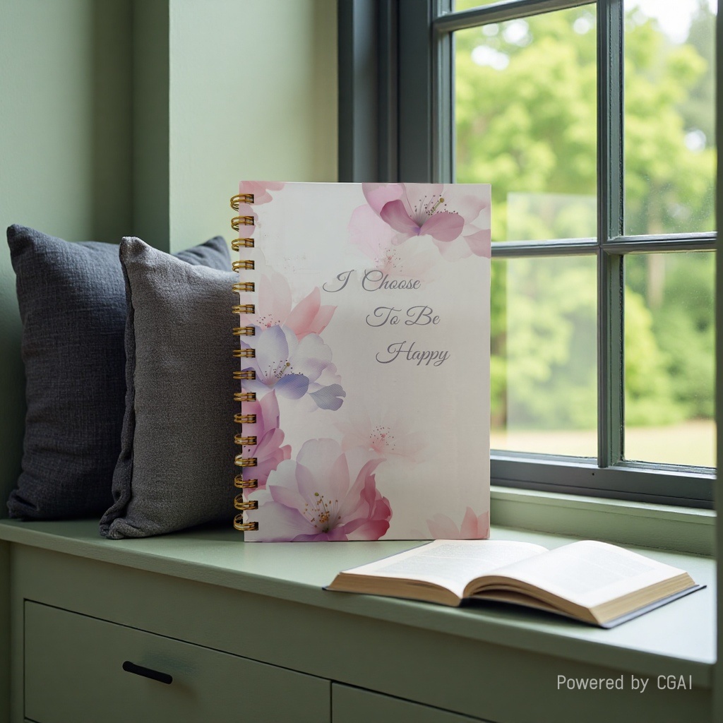Donghu Paper Products A5 Pink and Purple Gradient Floral Coil Notebook, Fresh floral coil Notebook, Portable notebook, High appearance level planner details Picture