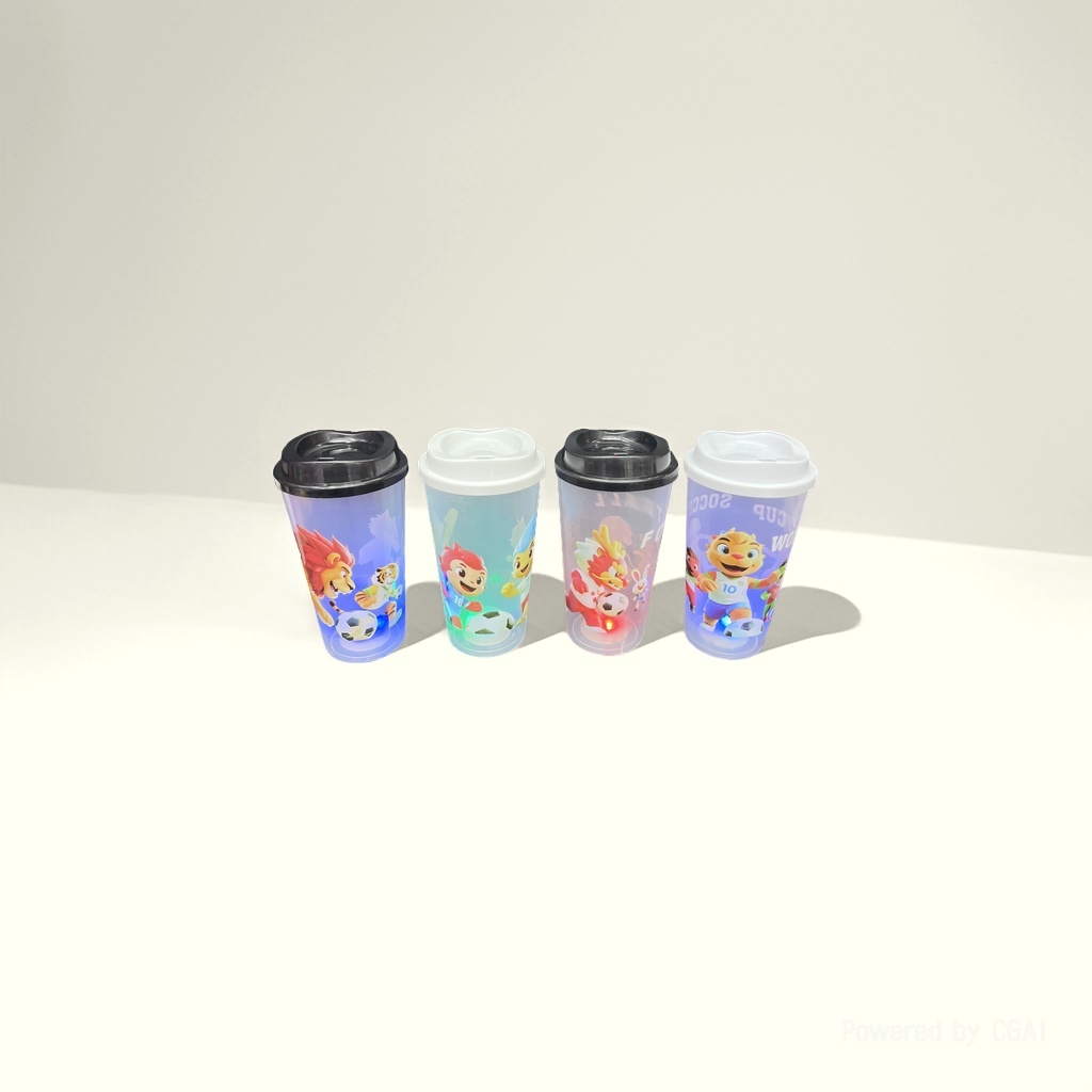 水杯/水杯儿童斜跨卡通/塑料儿童水杯/水杯塑料/迪士尼水杯产品图